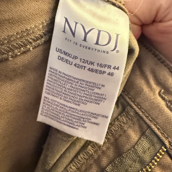 NYDJ NWT Olive Green Wide-Leg Jeans - Picture 6 of 7